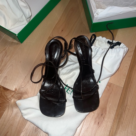 Bottega Veneta Brown Sandal Heels - Picture 2 of 6